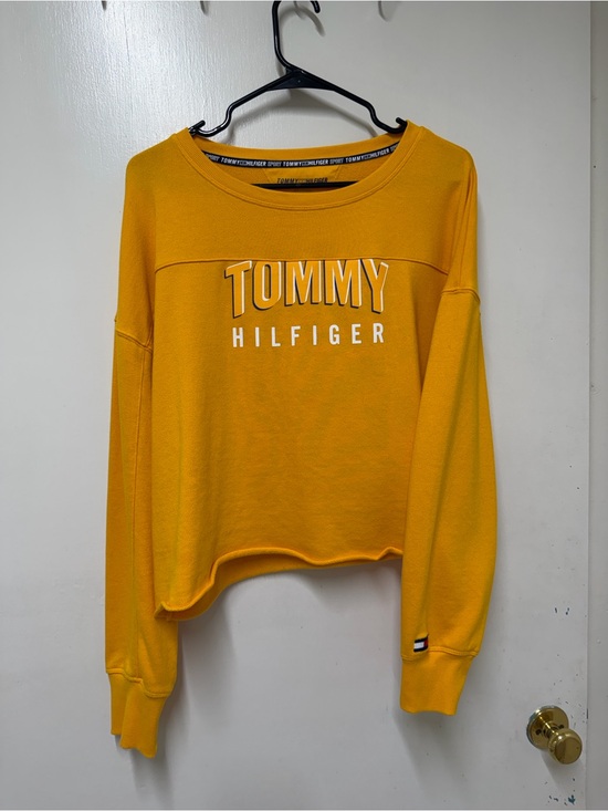 Tommy Hilfiger Tops - Tommy Hilfiger Mustard Yellow Logo Crewneck Sweatshirt